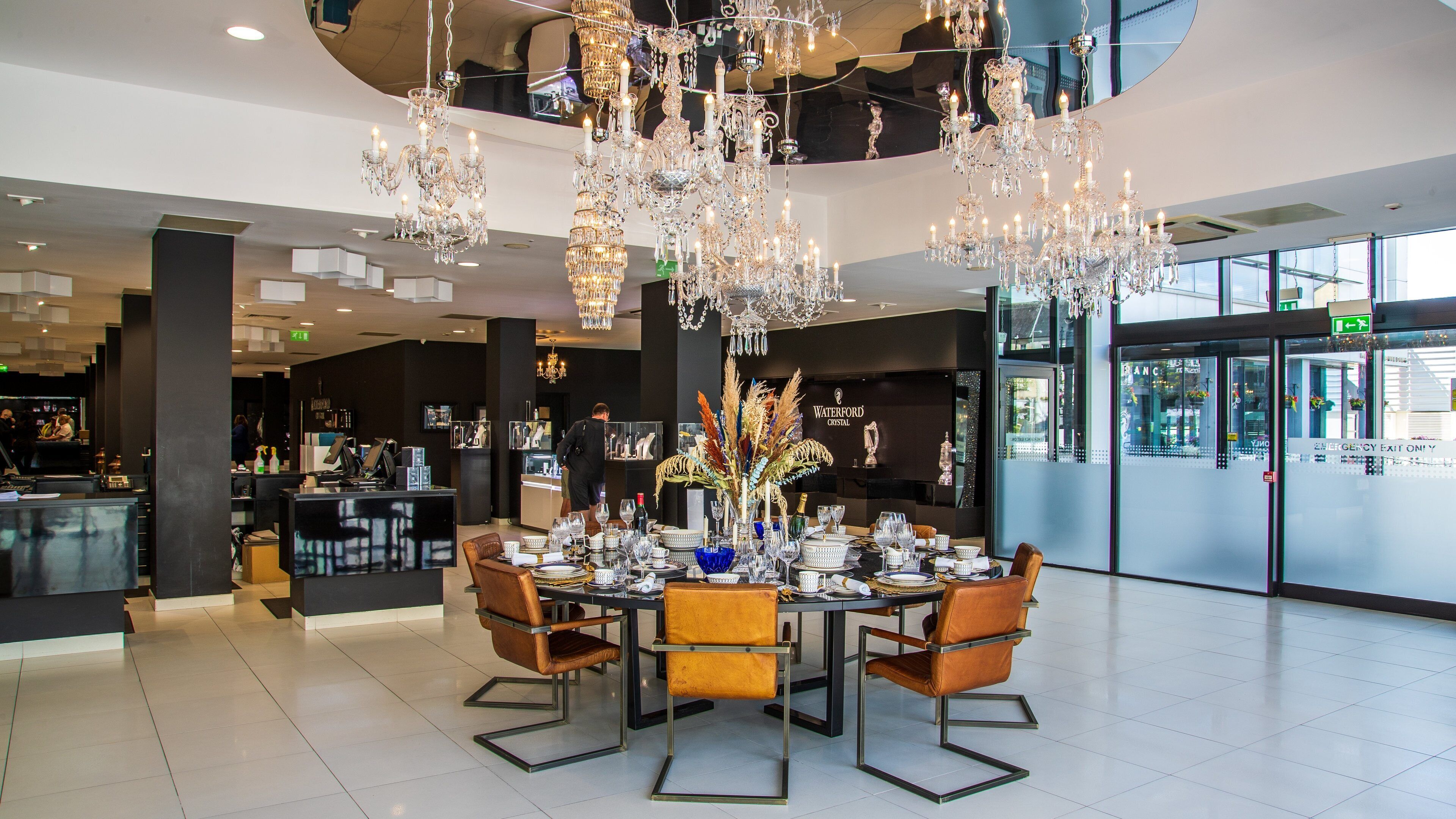 Waterford Crystal Factory which includes interior views