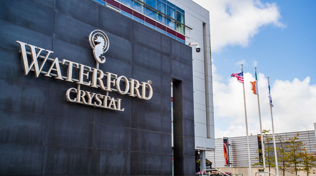 Waterford Crystal Factory featuring signage