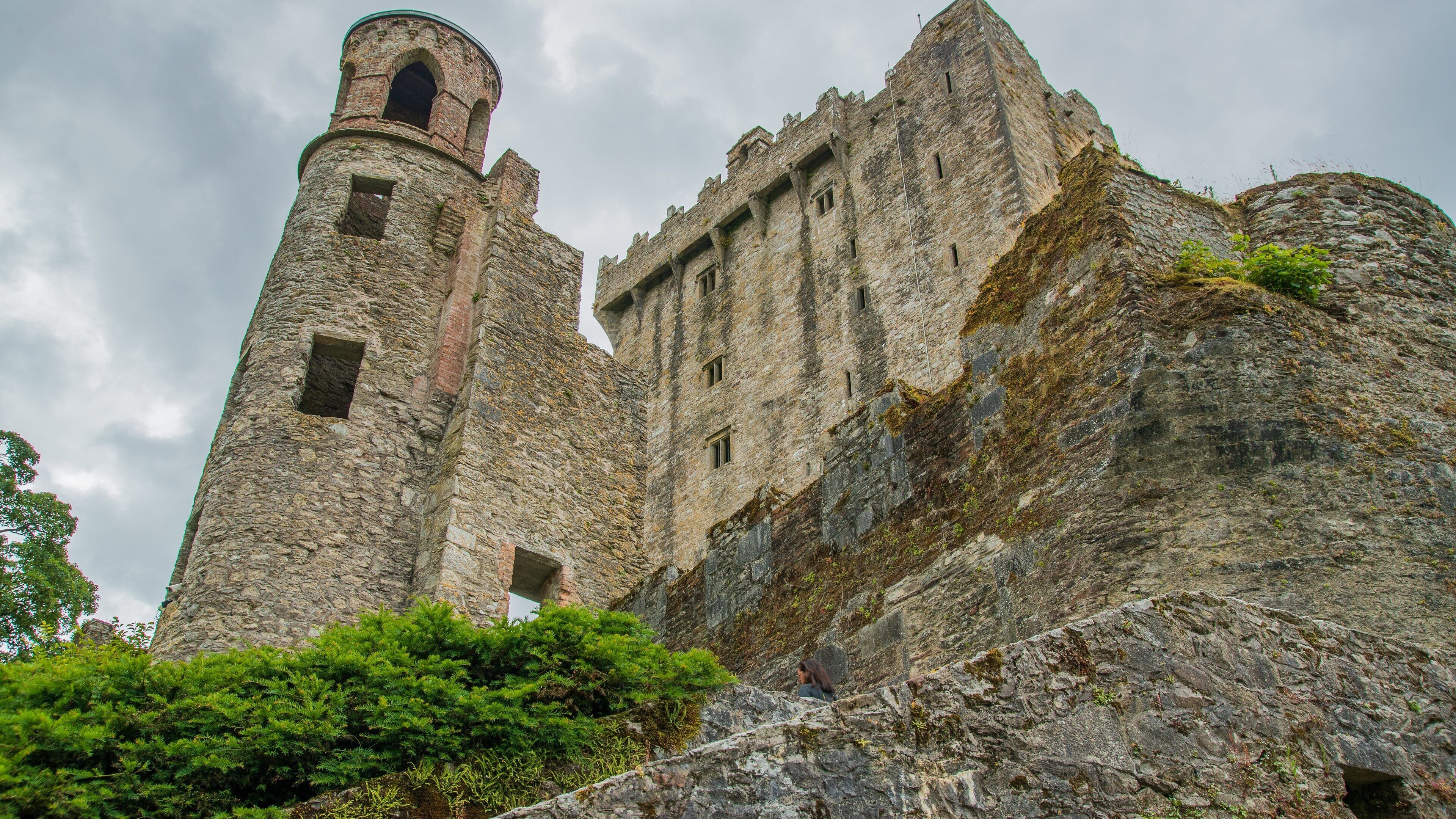 Blarney Castle which includes heritage architecture, building ruins and chateau or palace
