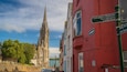 Cobh Cathedral showing heritage architecture, signage and a church or cathedral