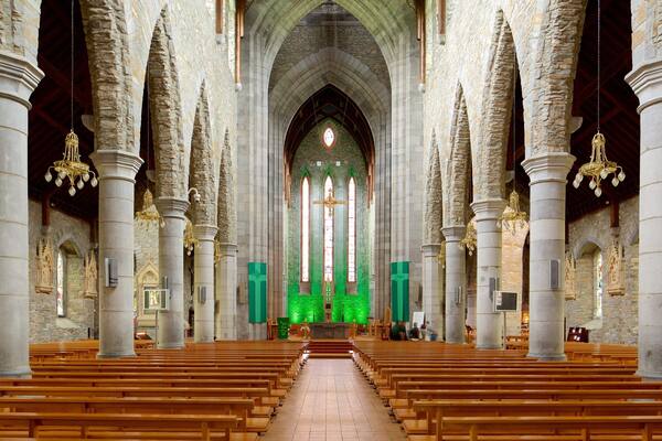 Catedral de Killarney mostrando vistas interiores, patrimonio de arquitectura y elementos del patrimonio