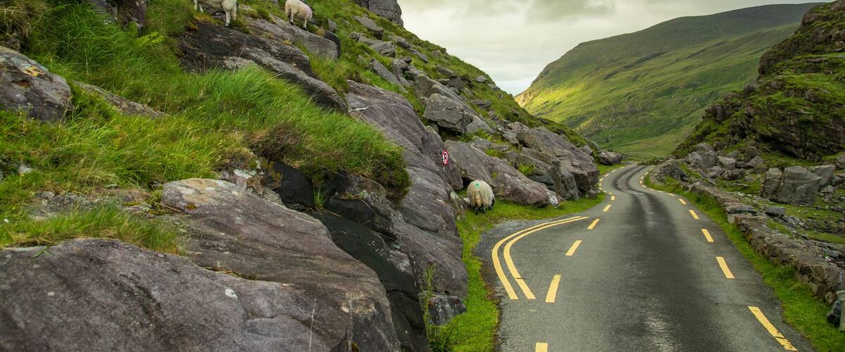 Gap of Dunloe showing mountains and tranquil scenes