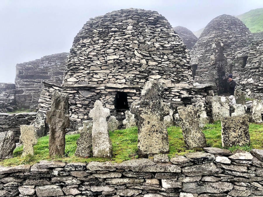 The church at the monastery on the top of Skellig Michael in Ireland. There were 13 monks at a time living on the island in the 9th-10th centuries, and they lived here for 600 years. #adventure photo contest #ireland