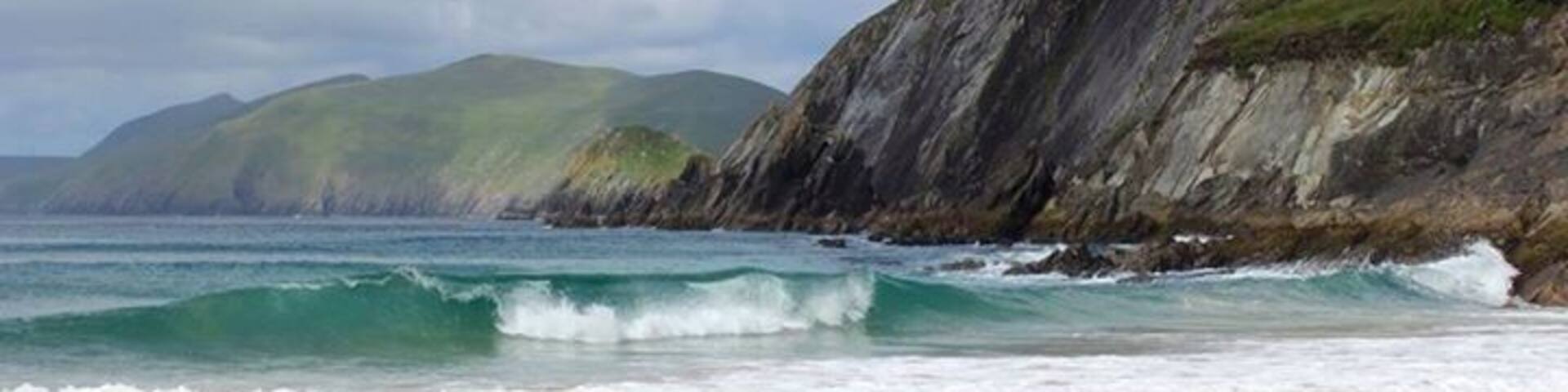 There are many beaches to see in the Dingle Peninsula, Ireland. They are, however, extremely windy!