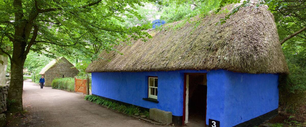 Bunratty Castle and Folk Park featuring heritage architecture, heritage elements and street scenes