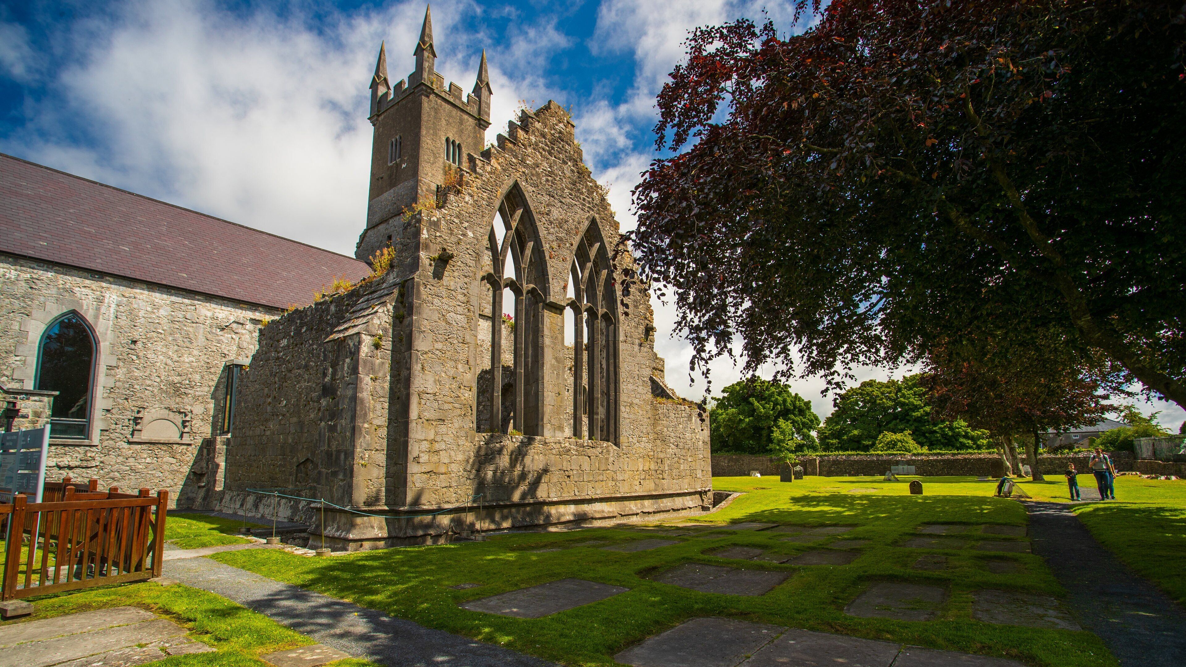 Ennis Friary which includes building ruins and heritage architecture