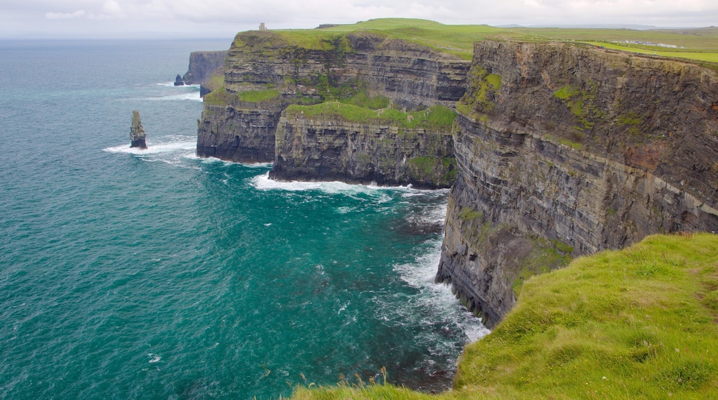 Cliffs of Moher which includes rocky coastline and general coastal views