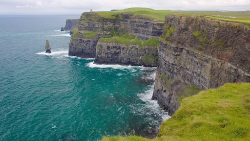 Cliffs of Moher which includes rocky coastline and general coastal views