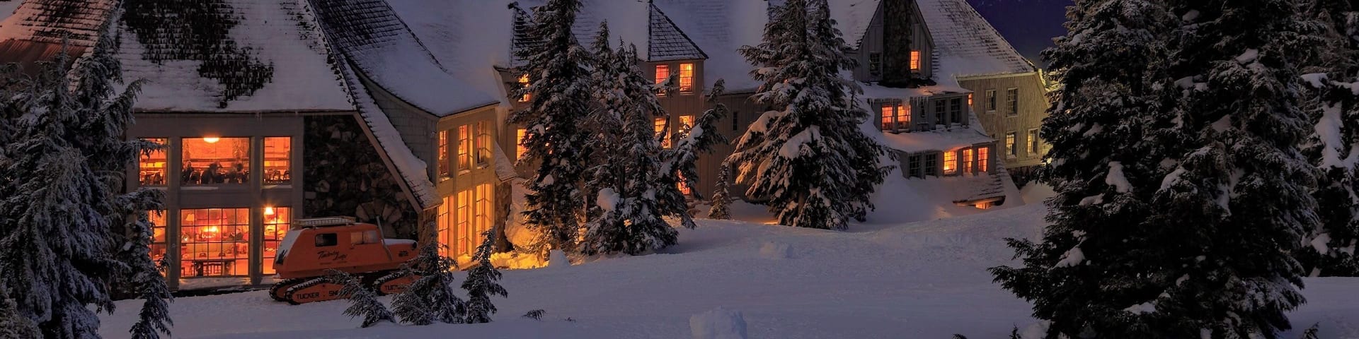 Timberline Lodge in a cold January twilight. Looks so cozy in there with the warm, crackling fires. I froze my butt off getting this shot, but I still would not have had it any other way. #adventure #oregon #lodge #pnw #mthood