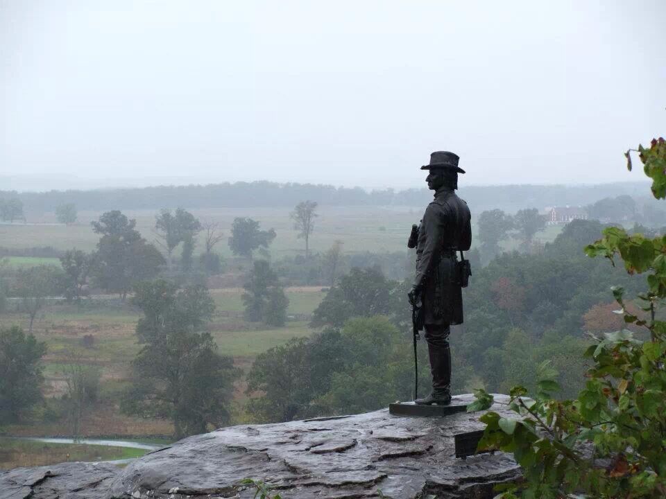 My favorite location in Gettysburg and, for me, one of the most interesting battles during the Battle of Gettysburg. Rain or shine this place is beautiful but there is always a sense of sadness which is most noticeable, I feel, during a cold, rainy, fall day. #gettysburg #civilwar #pennsylvania #littleroundtop