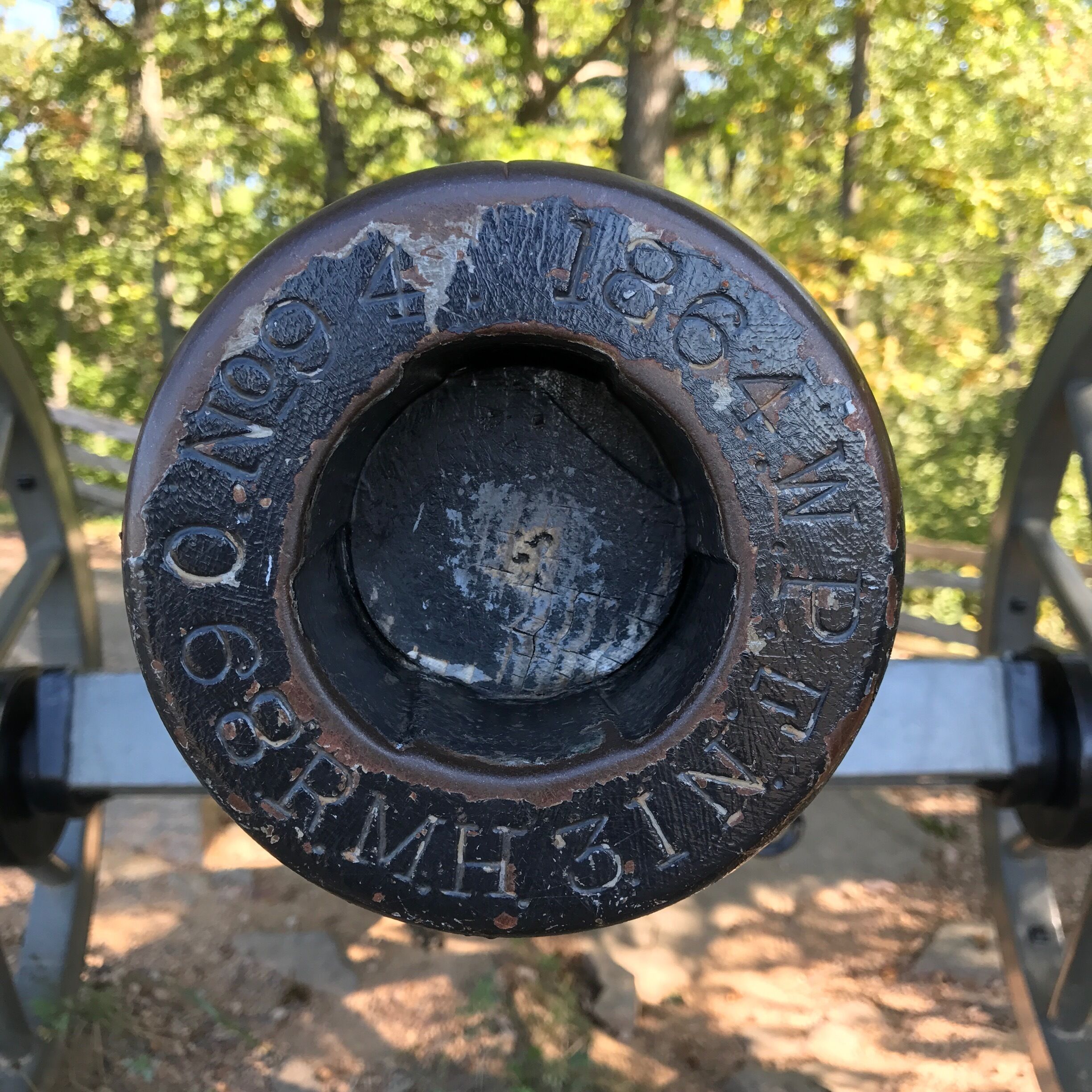 A real cannon; used in one of the American Civil War battles- The Battle at Gettysburg. This particular battle is the most well known battle throughout the Confederate-Union dispute which lasted two years. This battle was one of the deadliest battles through the duration of the war. Black cannons could shoot to two miles away and green cannons could shoot to one mile away. 