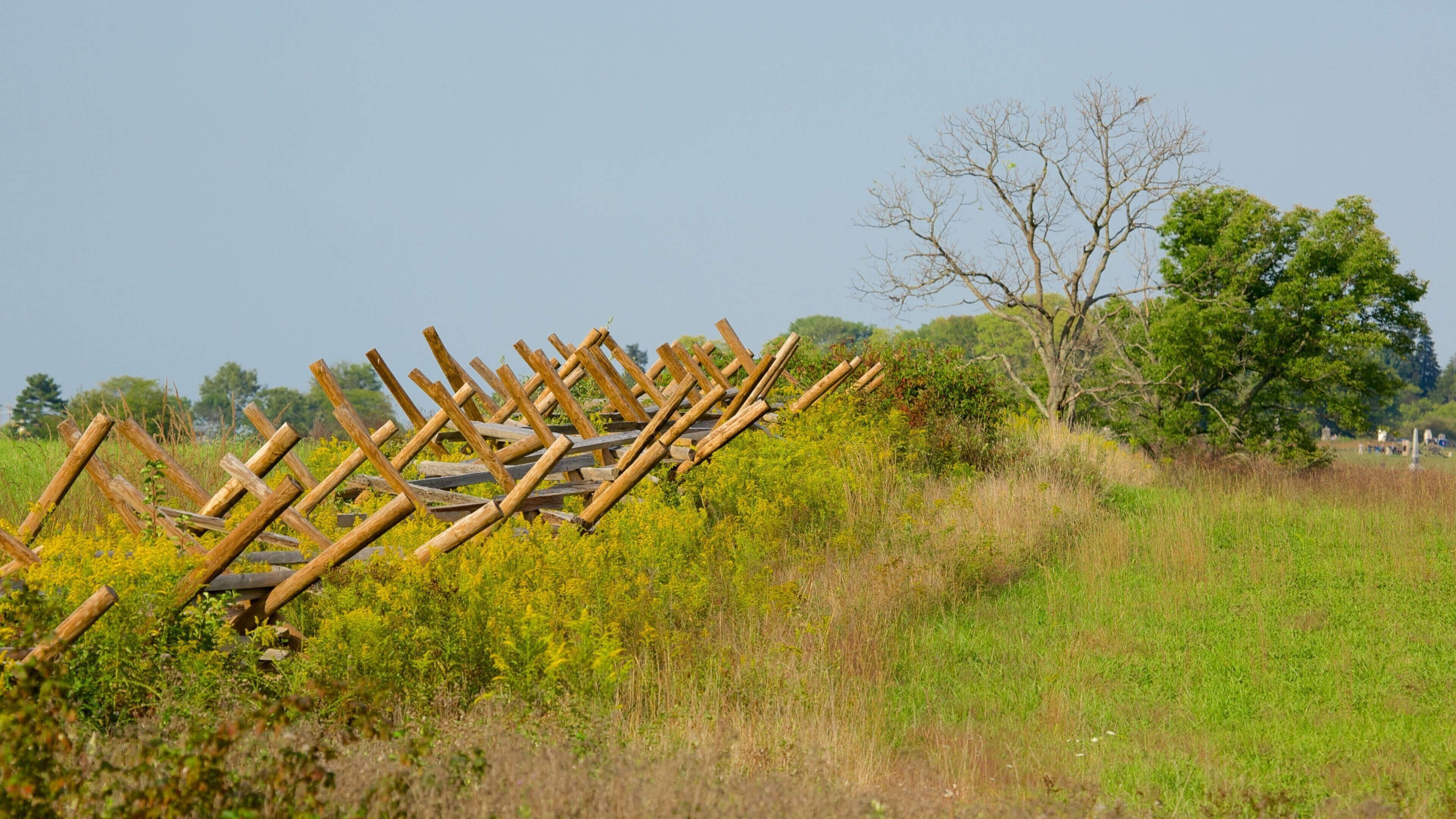 Gettysburg National Military Park bevat landschappen en akkerland