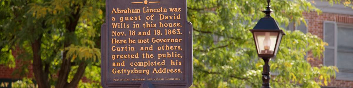 Gettysburg National Military Park featuring signage