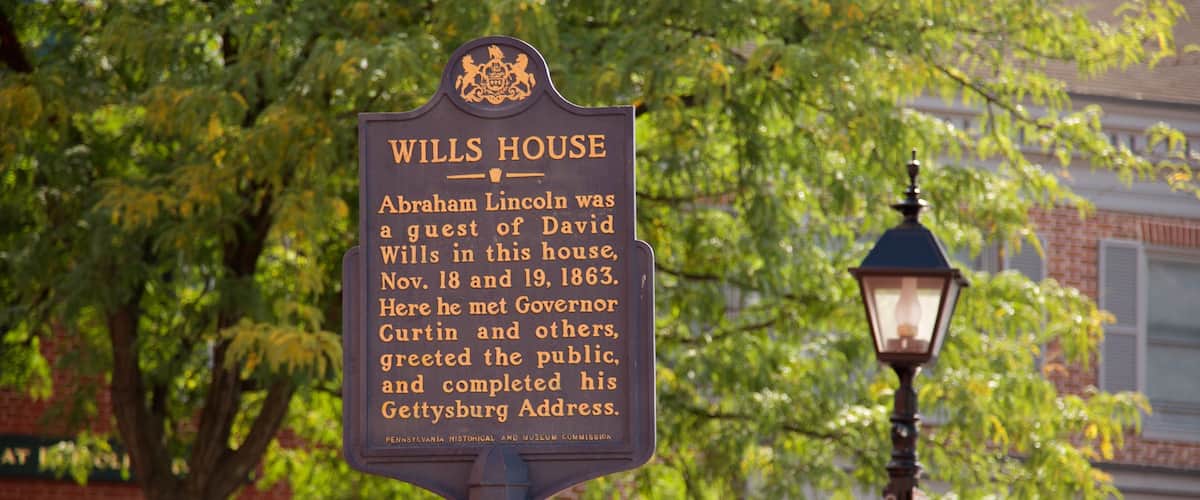Gettysburg National Military Park featuring signage