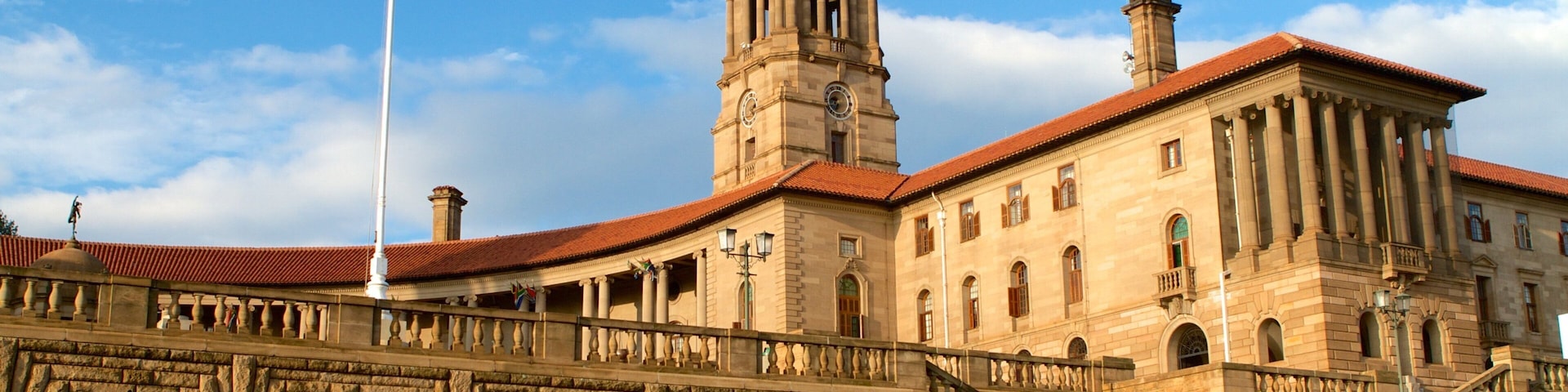 Union Buildings que inclui arquitetura de patrimônio, uma cidade e um edifício administrativo