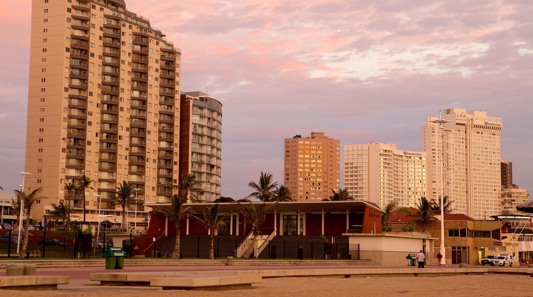 North Beach showing a hotel, a coastal town and a city