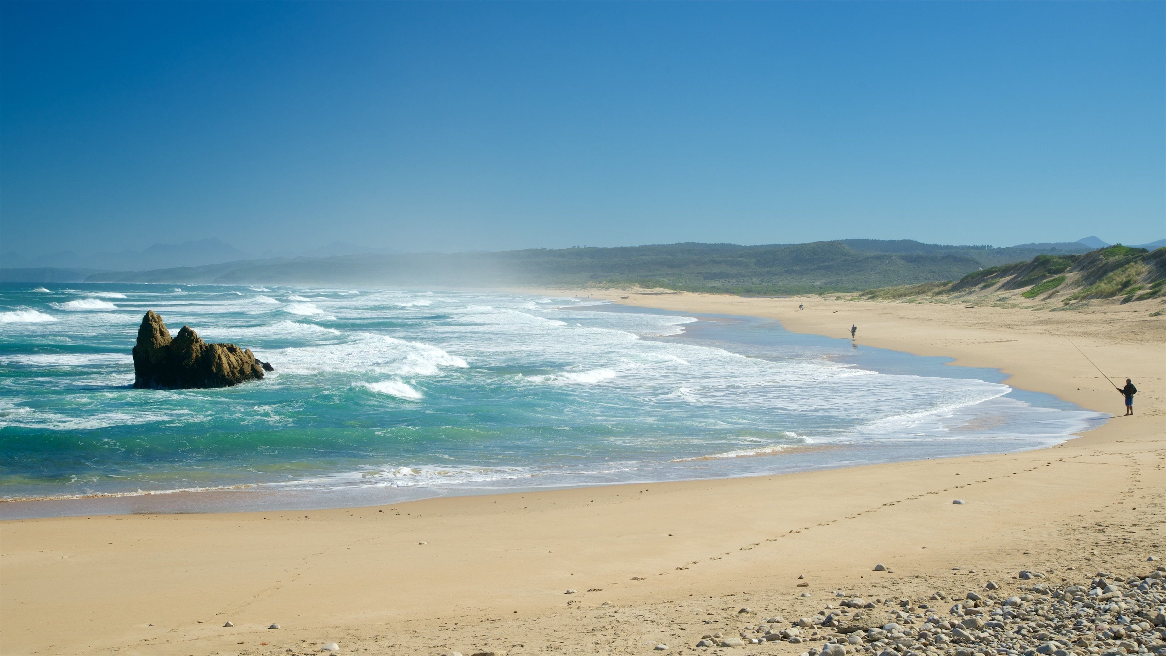 Goukamma Nature and Marine Reserve featuring a beach, fishing and landscape views