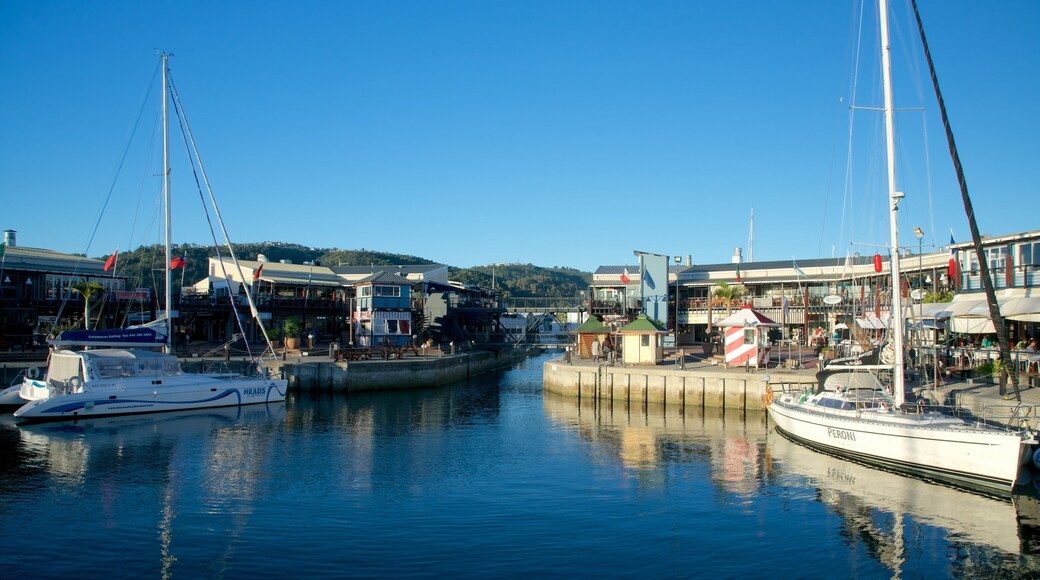 Knysna Quays featuring a bay or harbor, a coastal town and sailing