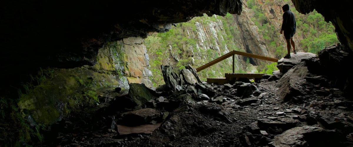 Tsitsikamma National Park featuring caves as well as an individual male