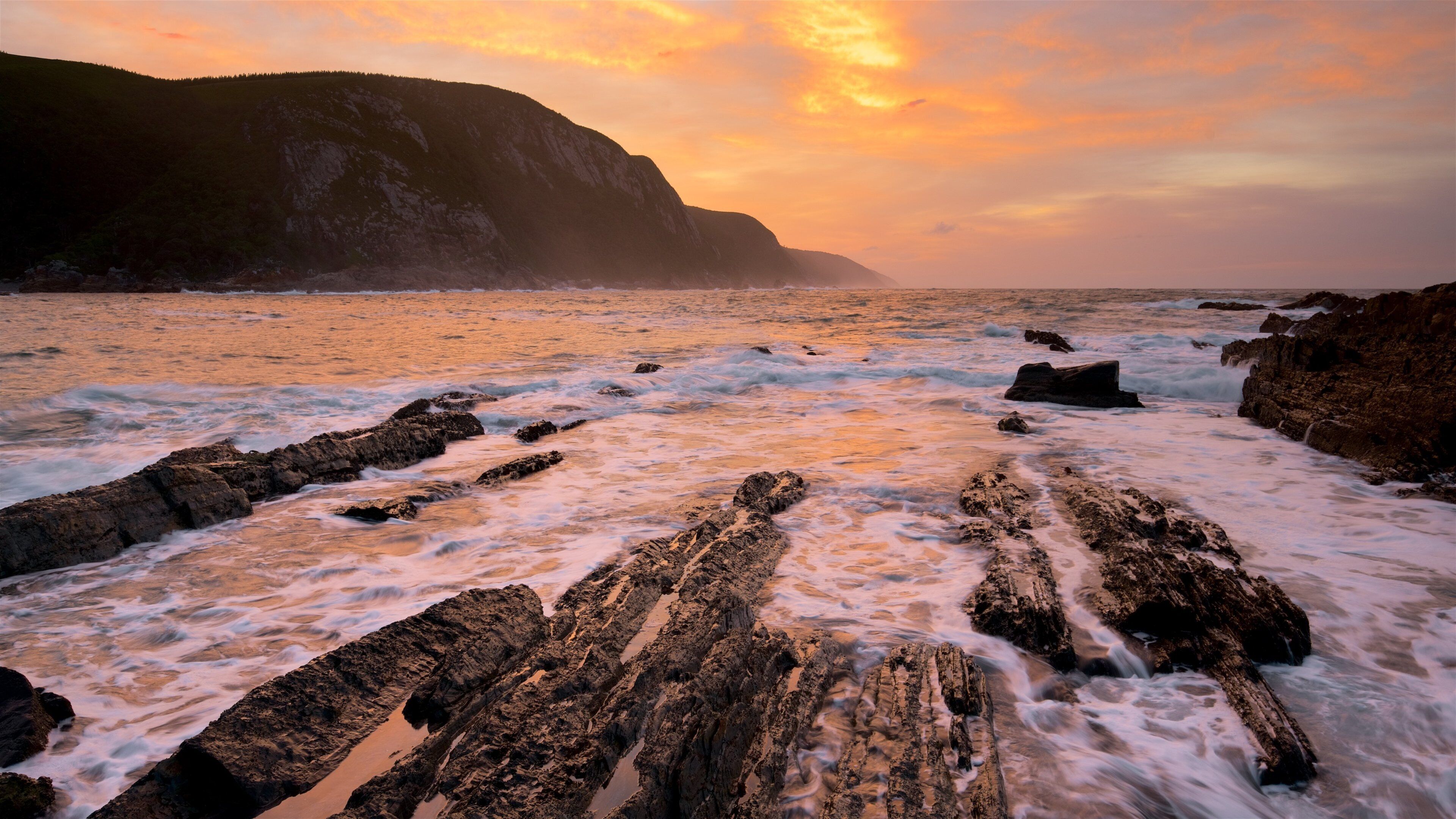 Tsitsikamma National Park showing rocky coastline and surf