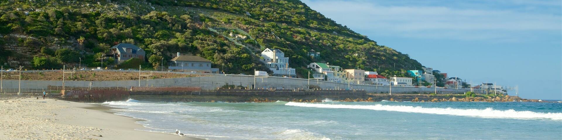 Fish Hoek Beach featuring a sandy beach