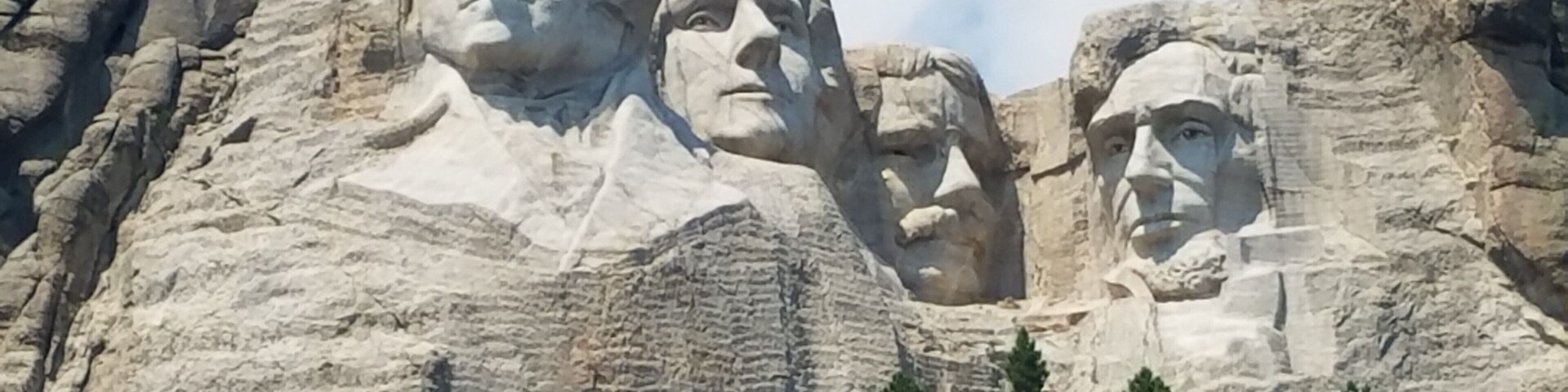 Can't help feeling patriotic. Washington, Jefferson, Roosevelt, Lincoln.