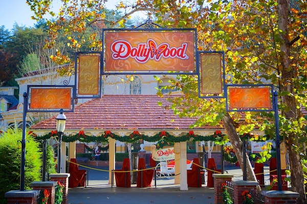 Dollywood which includes signage and rides