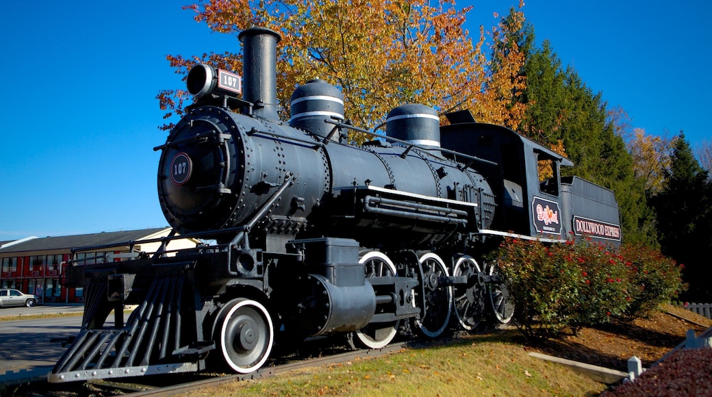 Dollywood featuring rides and railway items