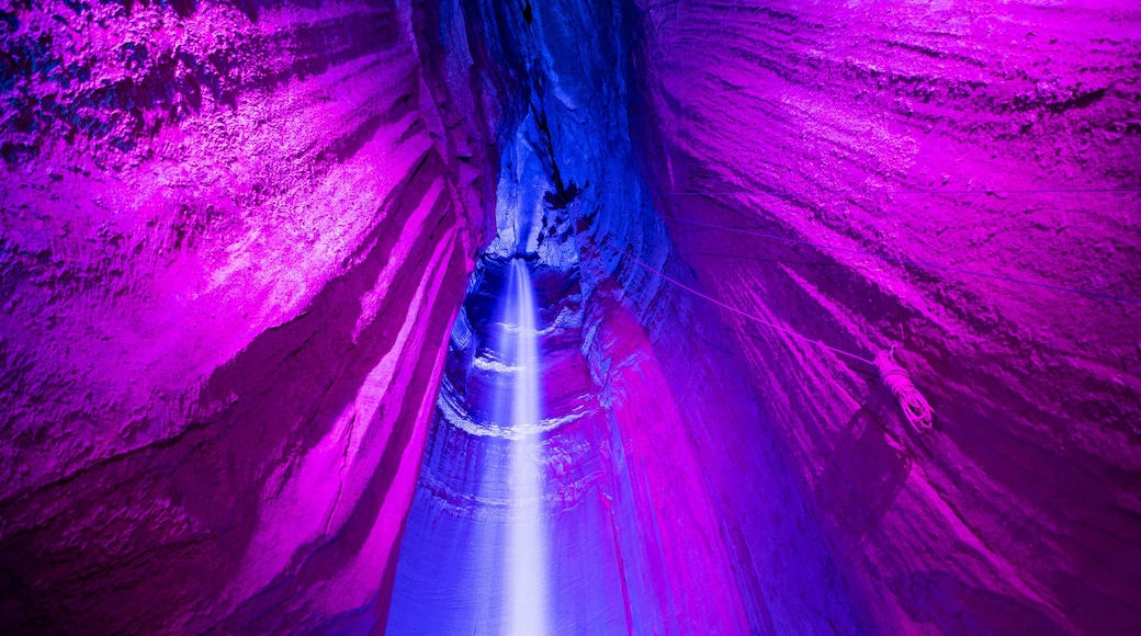 Ruby Falls. Waterfall in cave. Tennessee. USA.