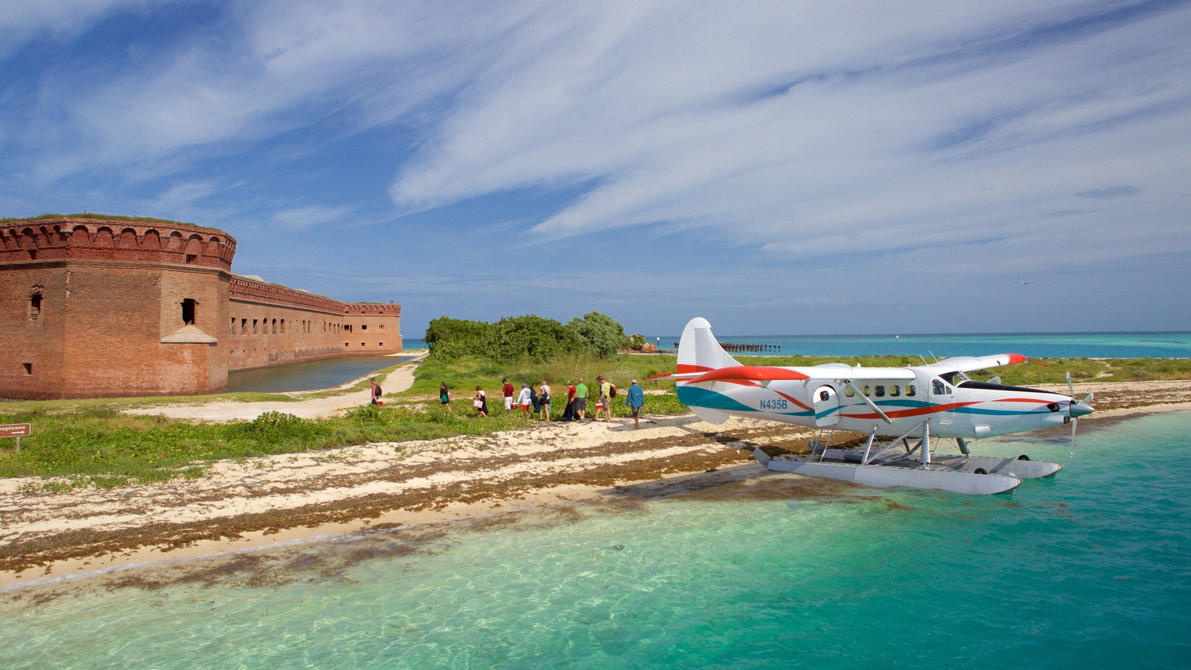 Dry Tortugas National Park showing general coastal views and heritage architecture