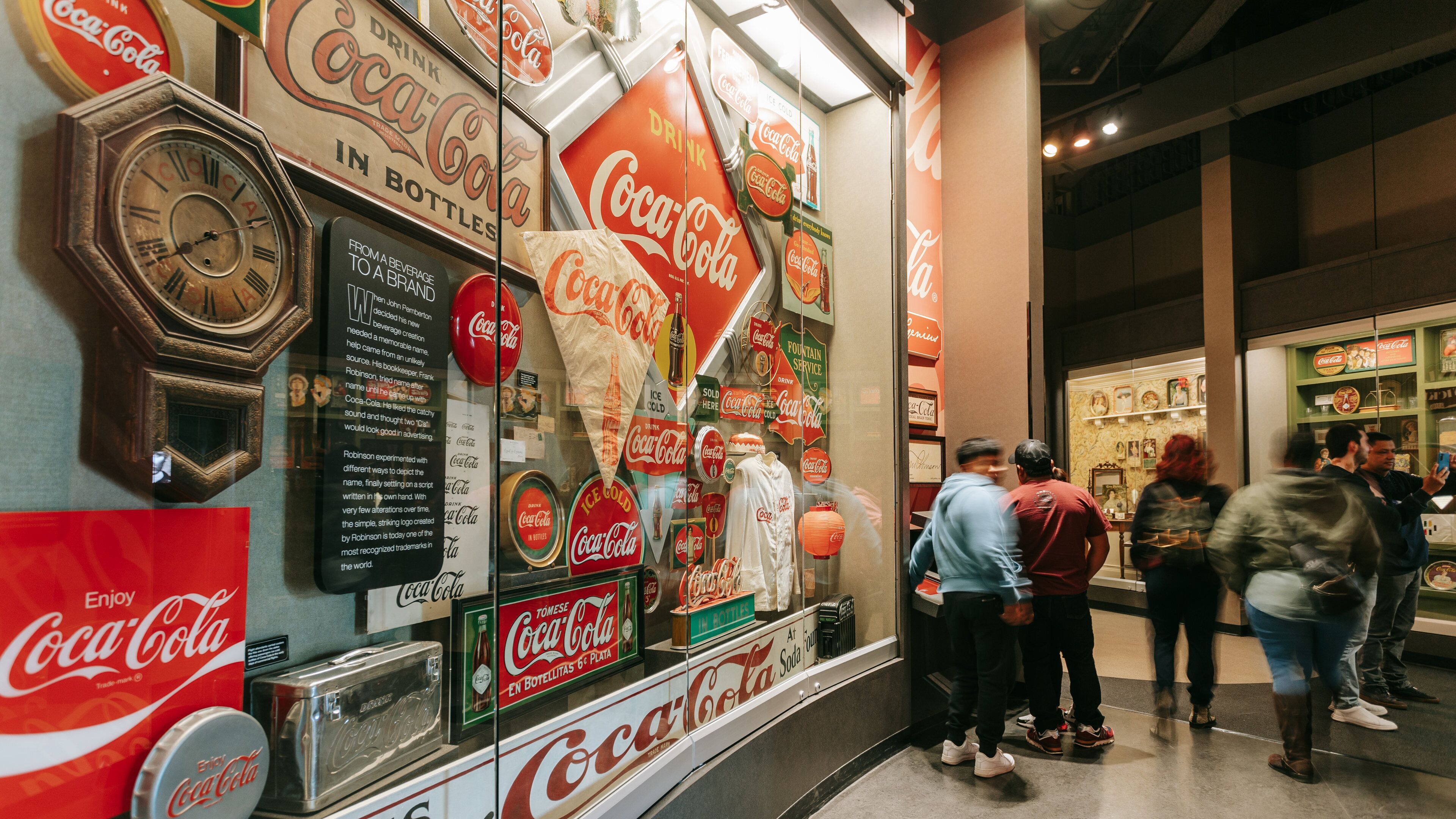 World of Coca-Cola featuring heritage elements, interior views and signage
