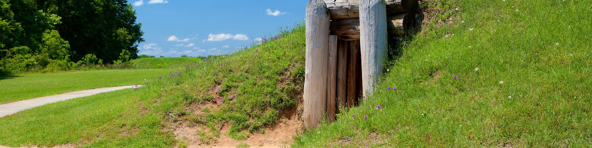 Ocmulgee National Monument which includes a garden