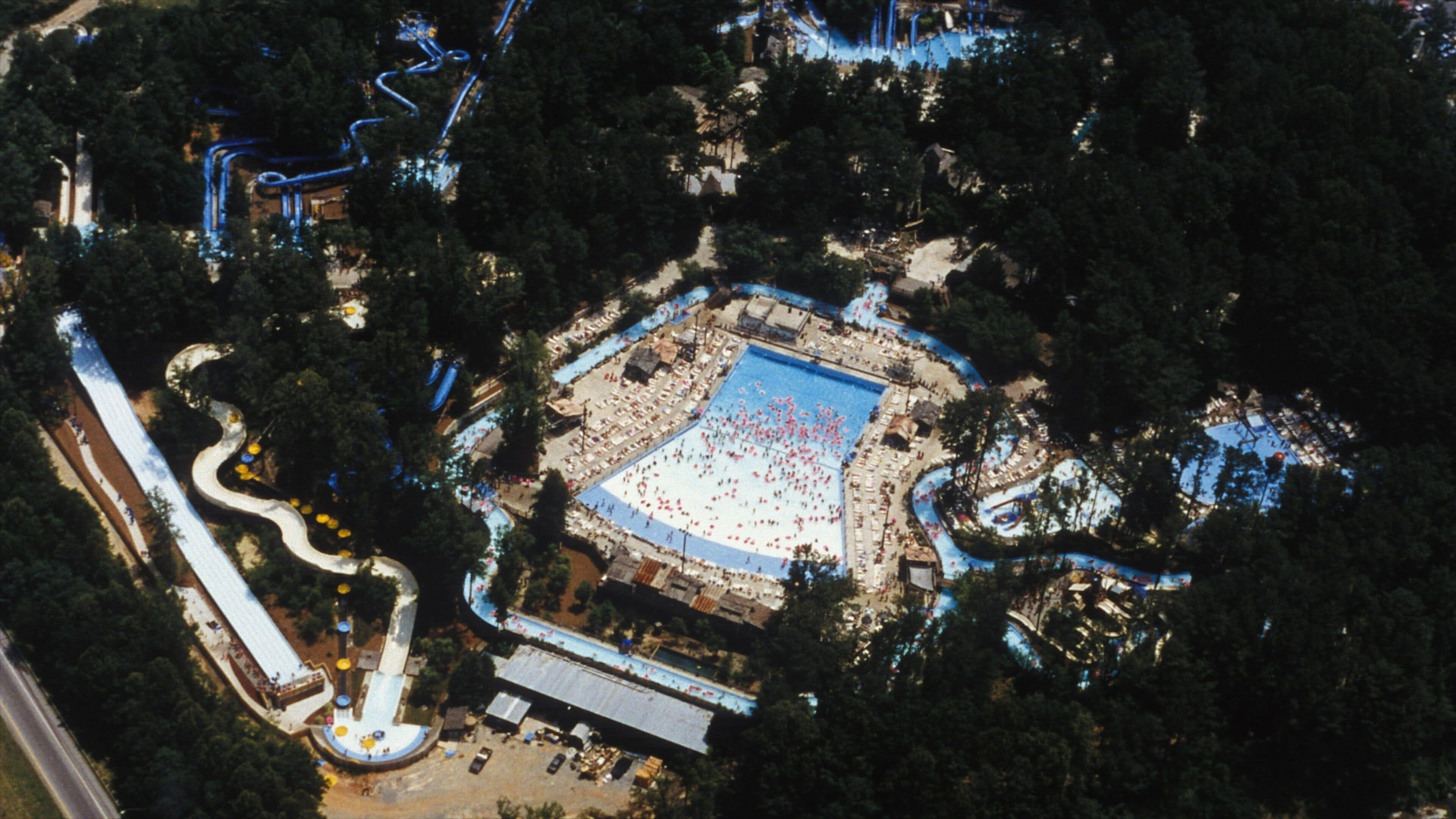 Six Flags White Water mostrando un parque acuático y una alberca