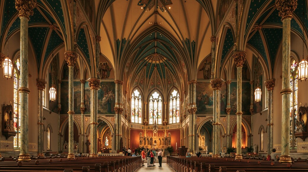 The Cathedral Basilica of St. John the Baptist which includes heritage architecture, interior views and heritage elements