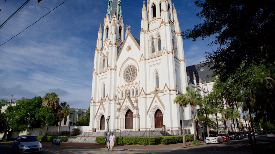 Cathedral of St. John the Baptist featuring heritage architecture, religious aspects and a church or cathedral