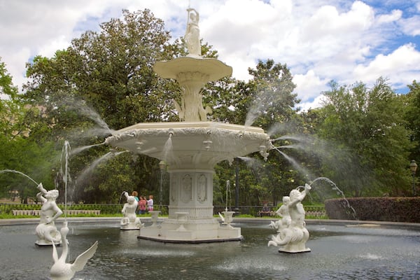 Forsyth Park mit einem Springbrunnen