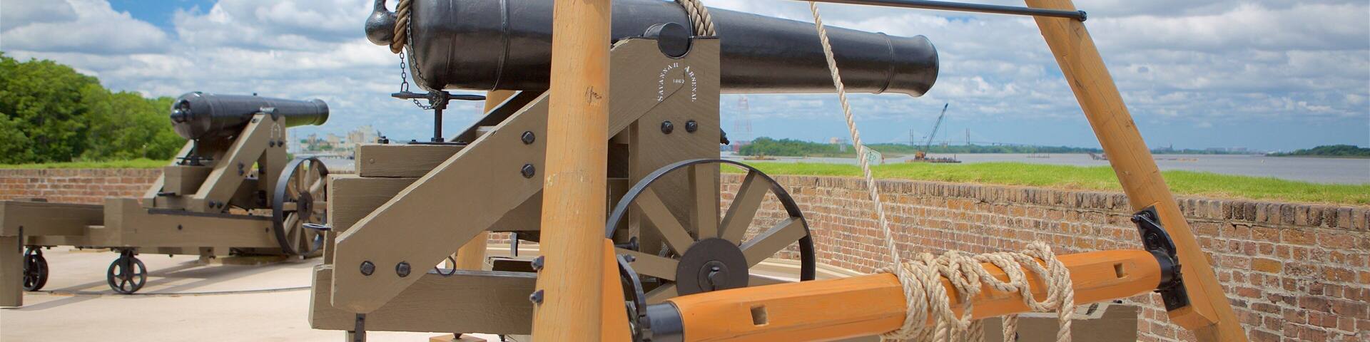 Old Fort Jackson showing heritage elements