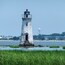 Beautiful lighthouse located near Tybee Island in Georgia. The smallest lighthouse in the state, it is accessible either by kayak or by a trail at the nearby Fort Pulaski