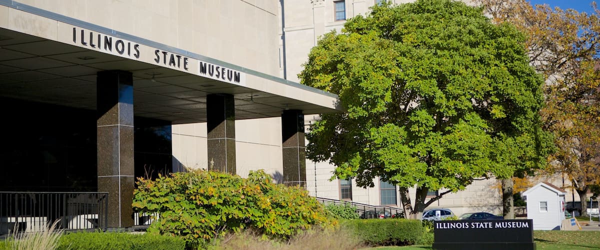 Illinois State Museum showing a garden