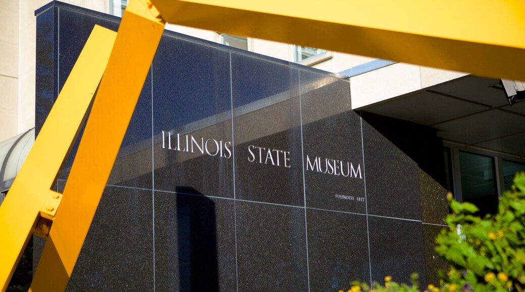 Illinois State Museum featuring signage