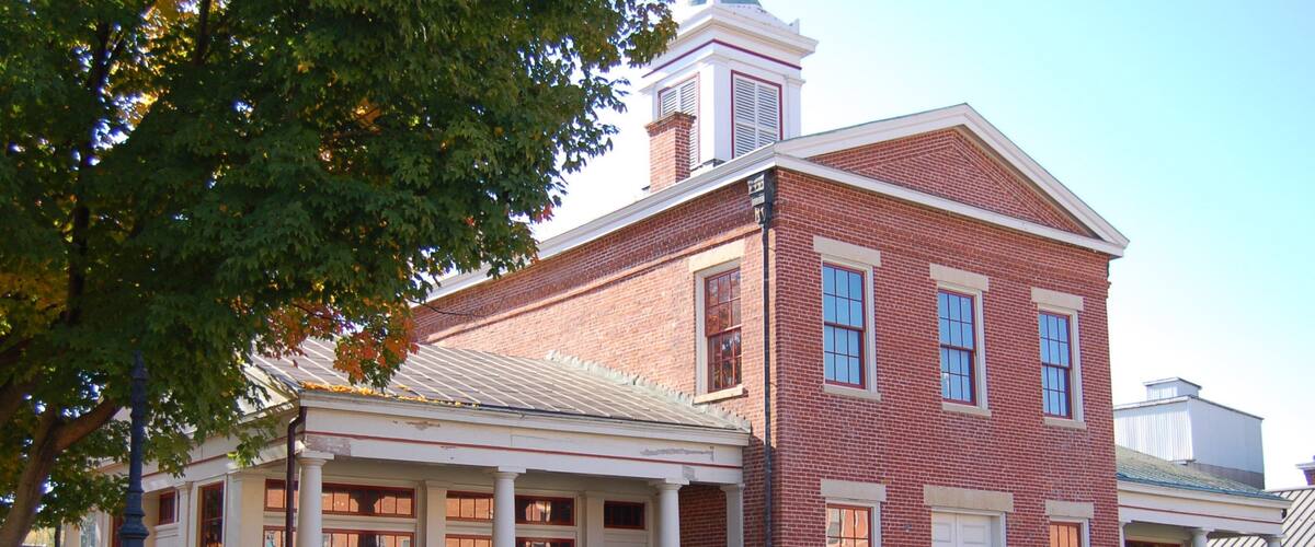 Old Market House which includes heritage elements
