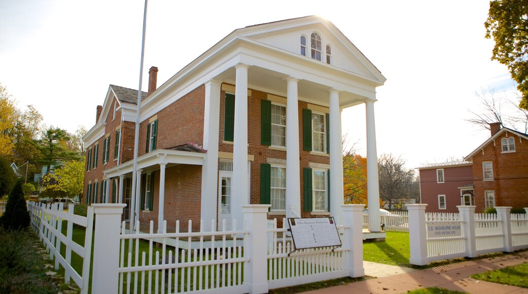 Washburne House Historic Site which includes a house and heritage elements