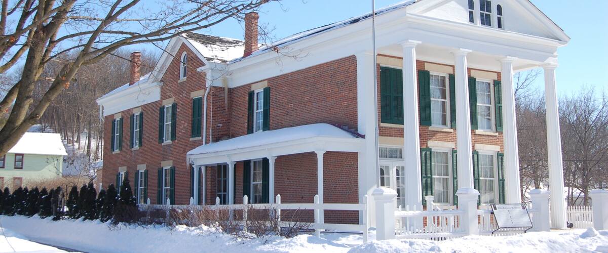Washburne House Historic Site which includes snow and heritage elements