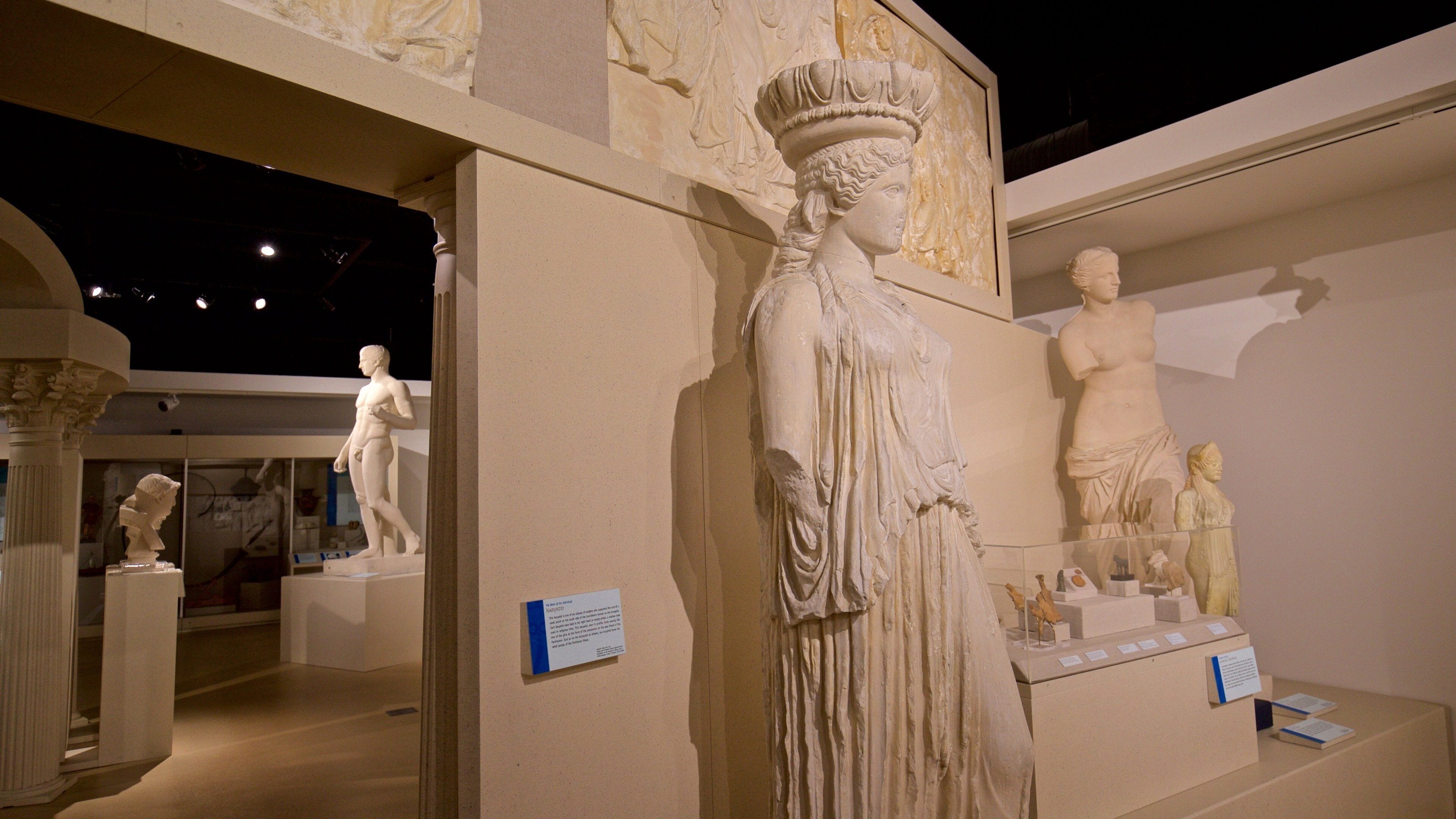 Spurlock Museum toont een standbeeld of beeldhouwwerk, historisch erfgoed en interieur