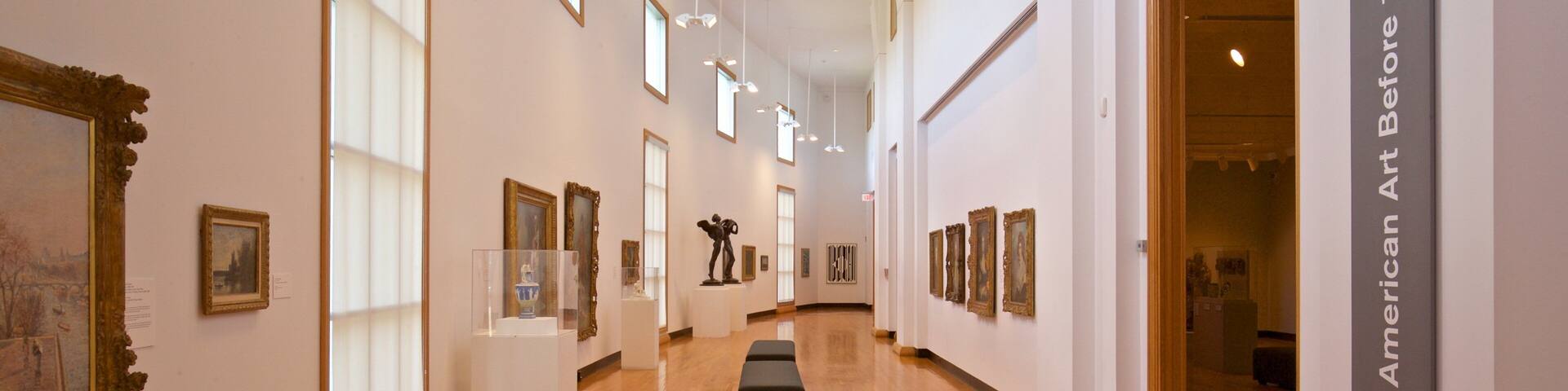 Krannert Art Museum featuring interior views and art