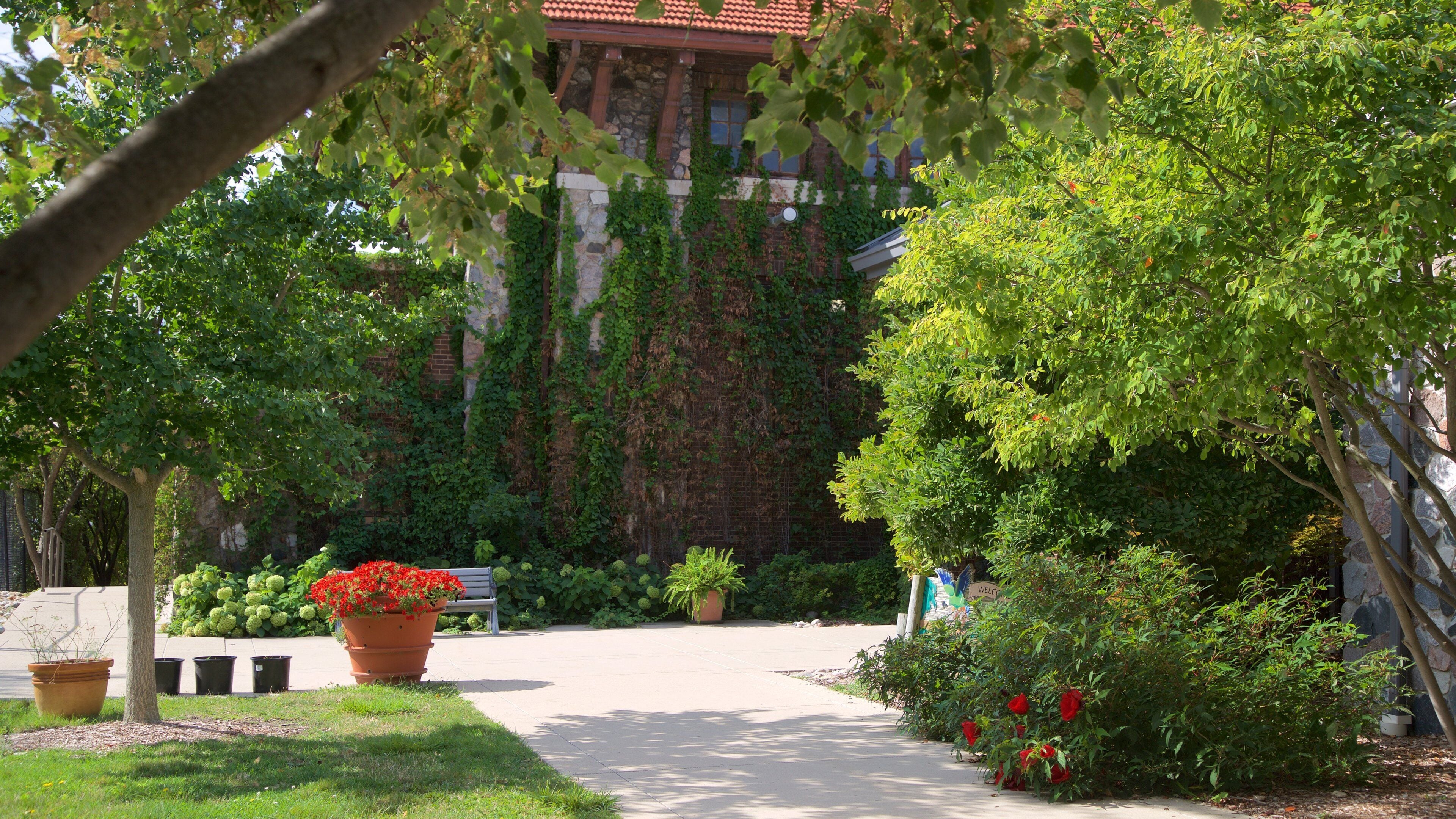 Miller Park Zoo featuring a garden and flowers