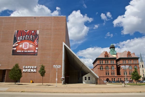 Peoria Civic Center das einen historische Architektur und Beschilderung