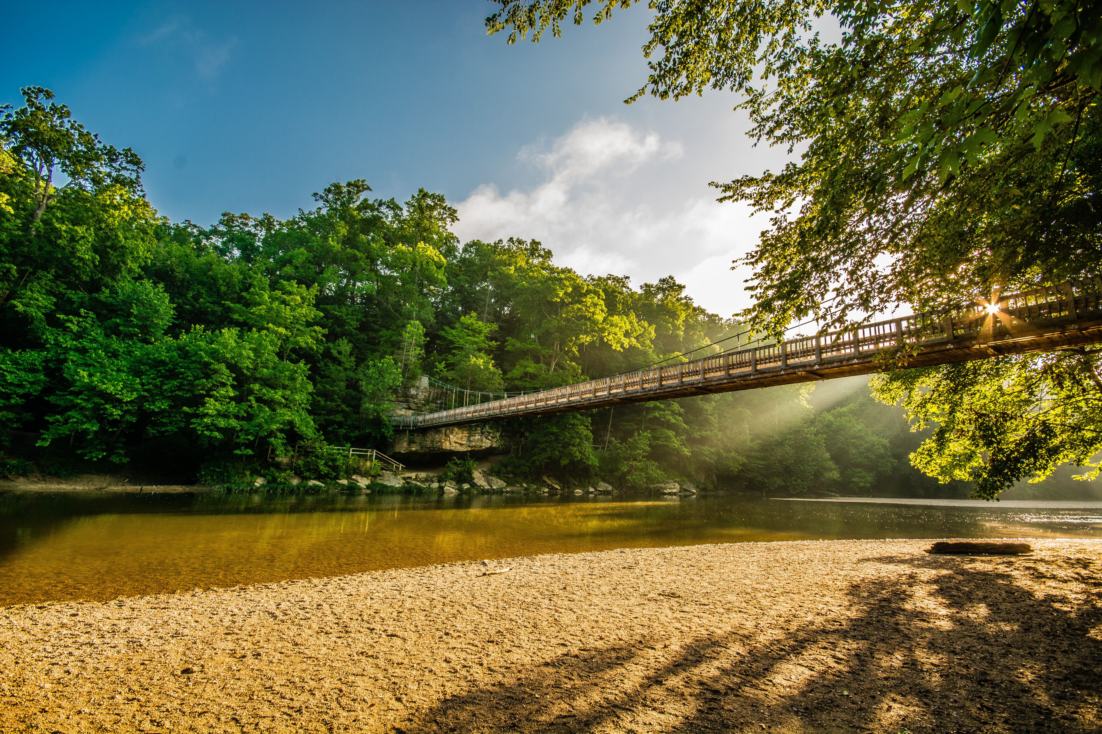 Suspension Bridge at Turkey Run State Park in Indiana