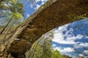 Natural Bridge Stone Arch. Visitors to Natural Bridge State Park can ride a skylift to view and walk across the sandstone arch.
