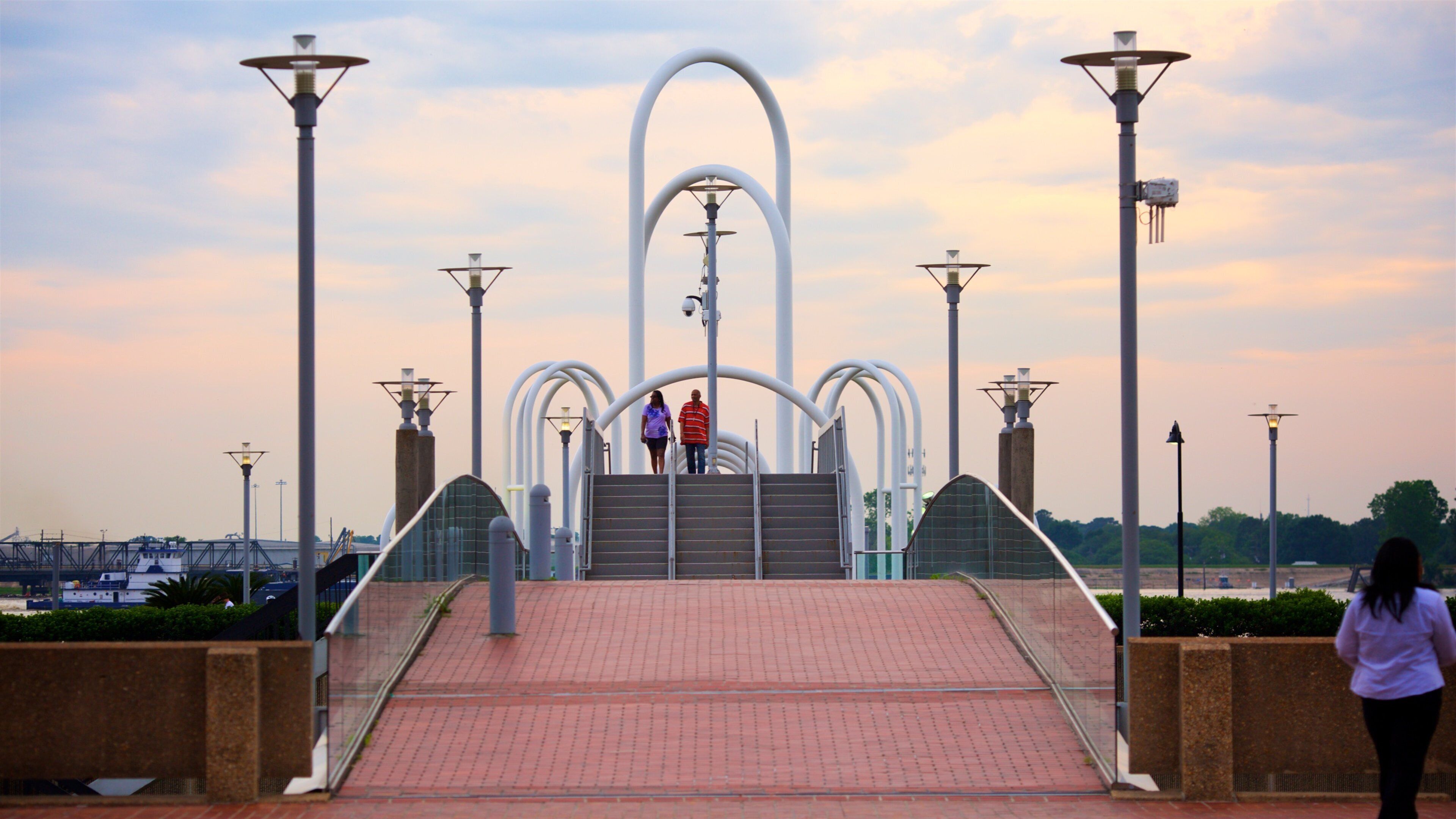 Baton Rouge River Center featuring a sunset